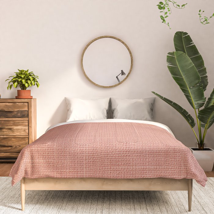 Salmon Linen Texture Comforter Gallery Image 3