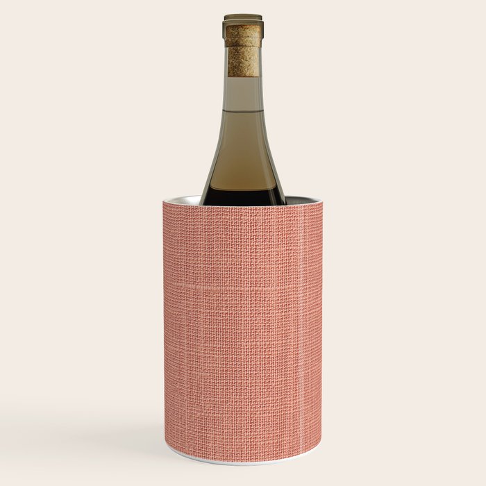 Salmon Linen Texture Wine Chiller Gallery Image 1