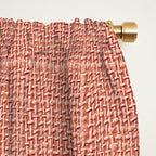 Salmon Linen Texture Window Curtain Gallery Image 2