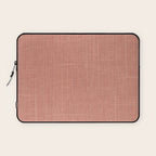 Salmon Linen Texture Laptop Sleeve Gallery Image 1