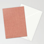 Salmon Linen Texture Stationery Card Gallery Image 2