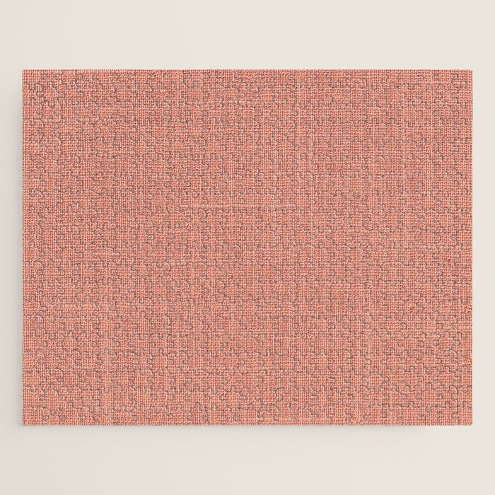 Salmon Linen Texture Jigsaw Puzzle Gallery Image 1
