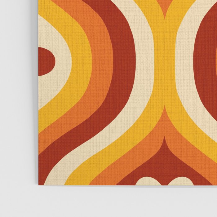 70s Groovy Daisy Ovals Pattern Poster Gallery Image 3