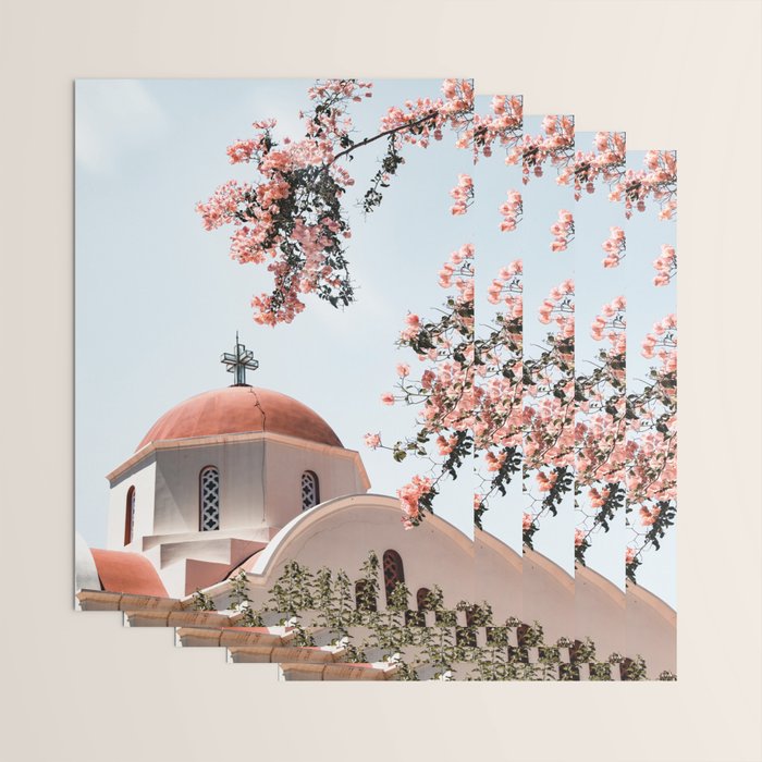 Summer In Greece Art Print | Pink Flowers Photo | Crete Island Holiday | Europe Travel Photography Wrapping Paper Gallery Image 3