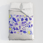 Colorado State Flower - Blue Columbine Comforter Gallery Image 6