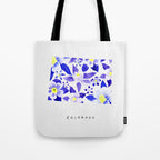 Colorado State Flower - Blue Columbine Tote Bag Gallery Image 1