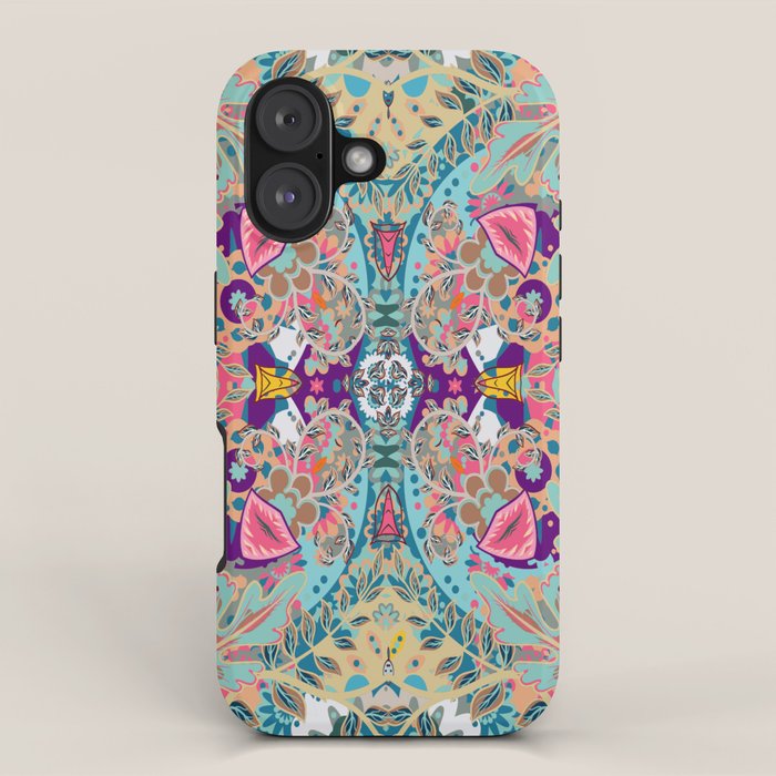 Mandala - Turquoise Boho iPhone Case Gallery Image 1