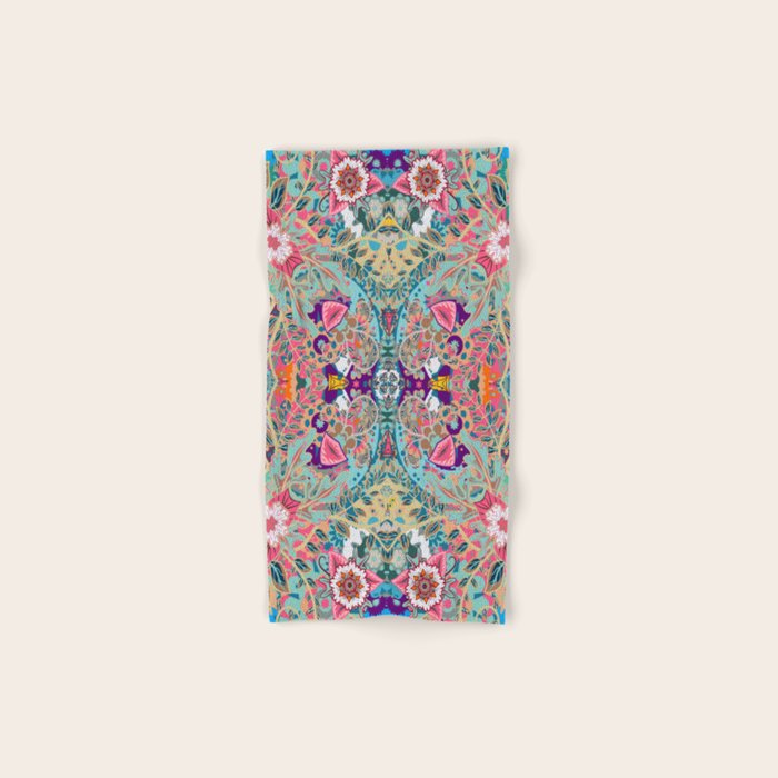 Mandala - Turquoise Boho Bath Towel