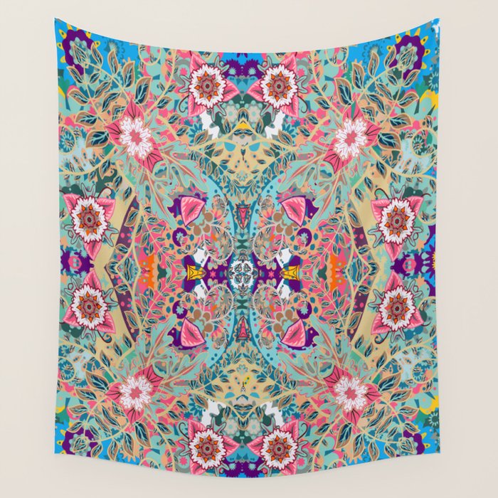 Mandala - Turquoise Boho Wall Tapestry Gallery Image 4