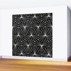Hexagonal Pattern - Black Concrete Wall Mural Gallery Image 2