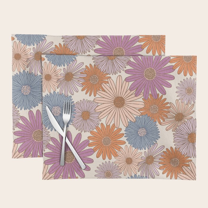 Boho Harvest Blooms - Cream Placemat Gallery Image 1