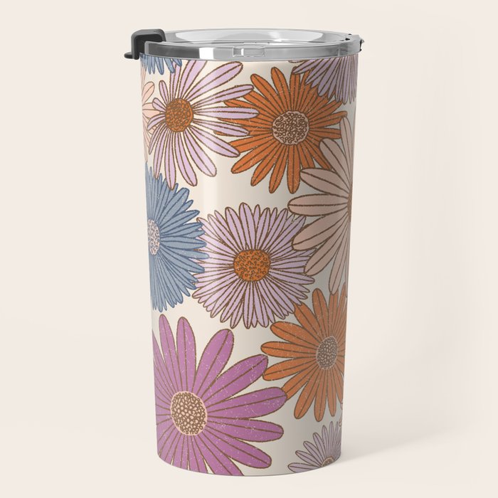 Boho Harvest Blooms - Cream Travel Mug Gallery Image 3