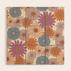 Boho Harvest Blooms - Cream Wood Wall Art Gallery Image 1