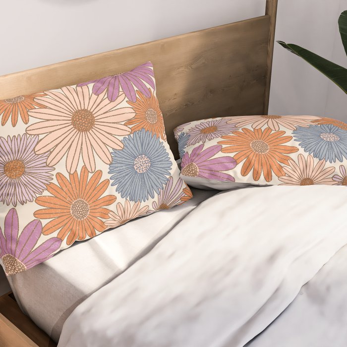 Boho Harvest Blooms - Cream Pillow Sham Gallery Image 2