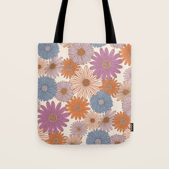 Boho Harvest Blooms - Cream Tote Bag Gallery Image 1