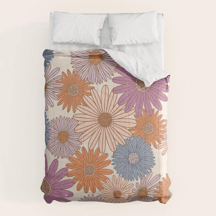 Boho Harvest Blooms - Cream Comforter Gallery Image 1