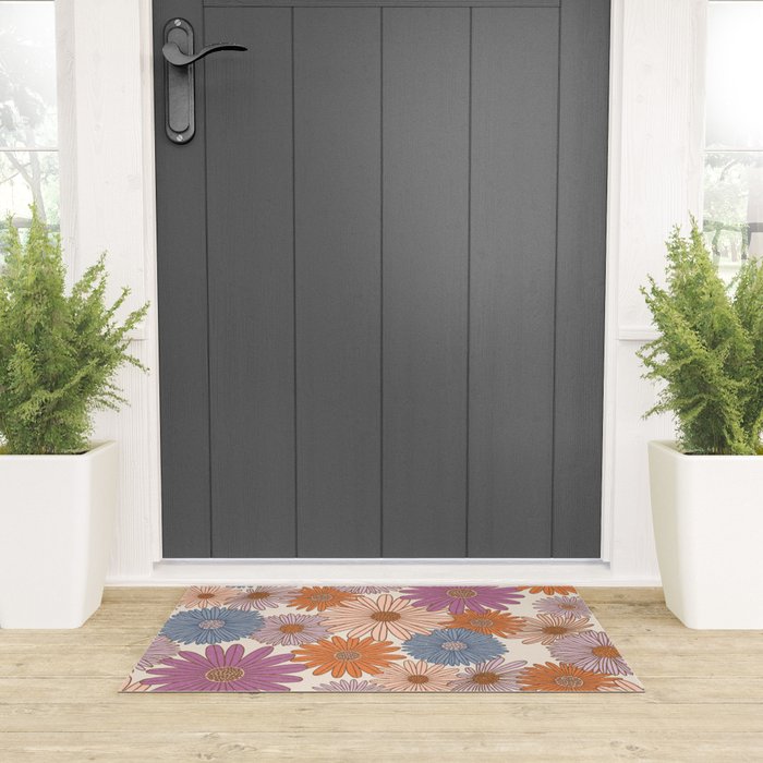 Boho Harvest Blooms - Cream Welcome Mat Gallery Image 3