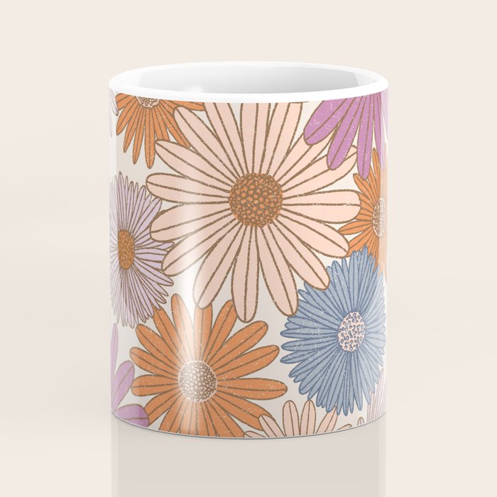 Boho Harvest Blooms - Cream Coffee Mug Gallery Image 4