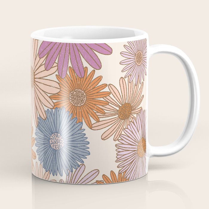 Boho Harvest Blooms - Cream Coffee Mug Gallery Image 1