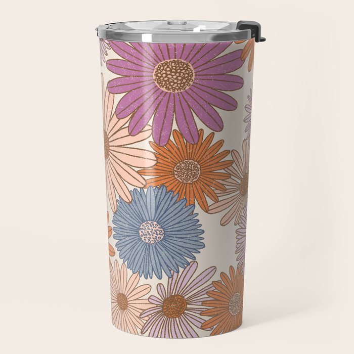 Boho Harvest Blooms - Cream Travel Mug Gallery Image 2