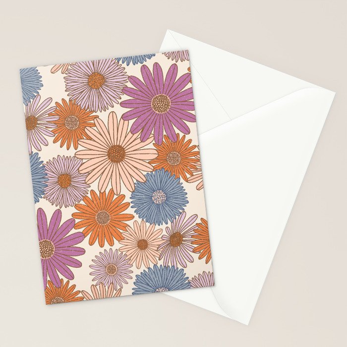 Boho Harvest Blooms - Cream Stationery Card Gallery Image 2