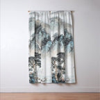 Enchanting Japanese Watercolor Ink Landscape Painting Window Curtain Gallery Image 3