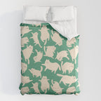 White Silly Cats Pattern Duvet Cover Gallery Image 6