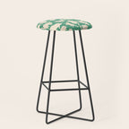 White Silly Cats Pattern Stool Gallery Image 1