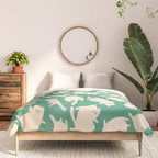 White Silly Cats Pattern Comforter Gallery Image 3