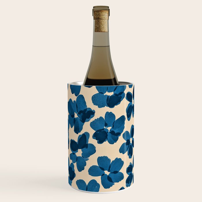 Deep Blue Flowers Wine Chiller Gallery Image 3