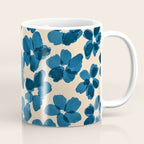 Deep Blue Flowers Coffee Mug Gallery Image 1