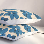 Deep Blue Flowers Pillow Sham Gallery Image 3