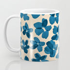 Deep Blue Flowers Coffee Mug Gallery Image 3
