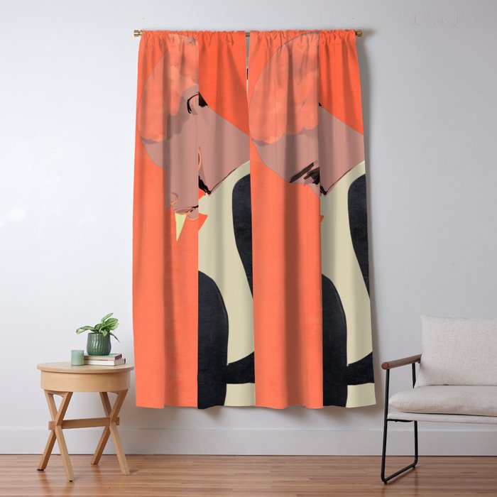 Girl Portrait 25 Window Curtain Gallery Image 1