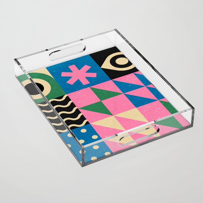 Funky Geometry Acrylic Tray Gallery Image 1