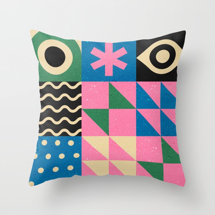 Funky Geometry Throw Pillow Gallery Image 6
