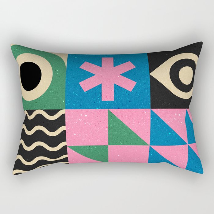 Funky Geometry Rectangular Pillow Gallery Image 1
