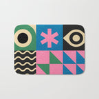 Funky Geometry Bath Mat Gallery Image 1