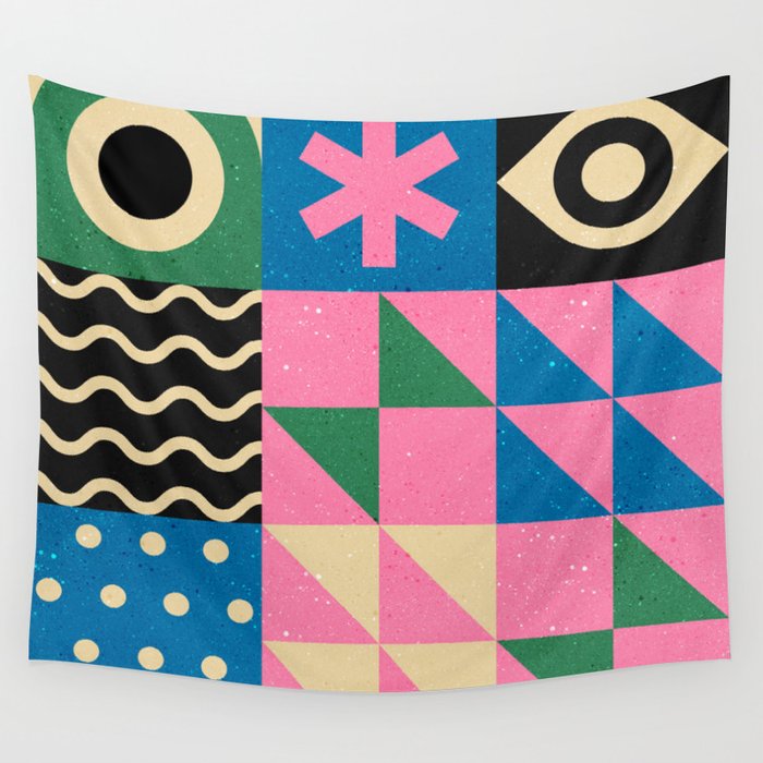 Funky Geometry Wall Tapestry Gallery Image 4