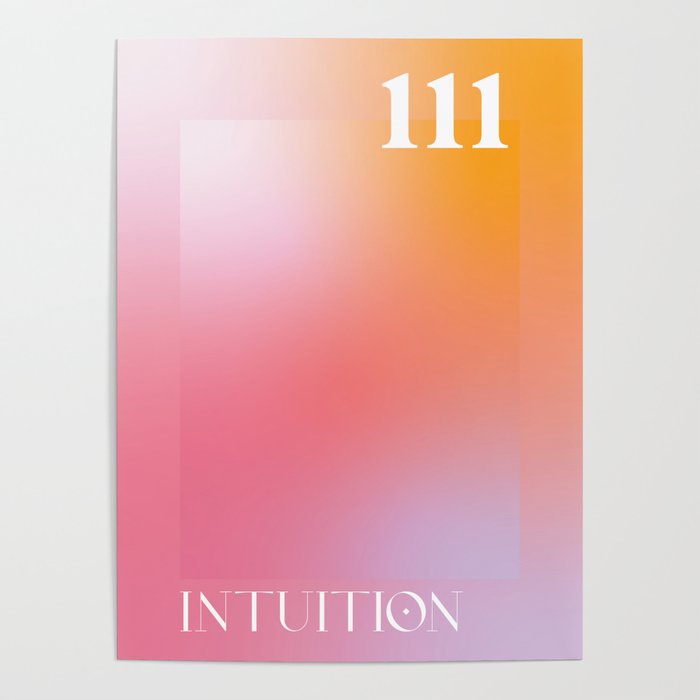 Gradient Angel Number 111 Intuition Poster Gallery Image 4