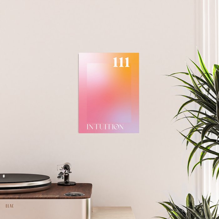 Gradient Angel Number 111 Intuition Poster Gallery Image 2