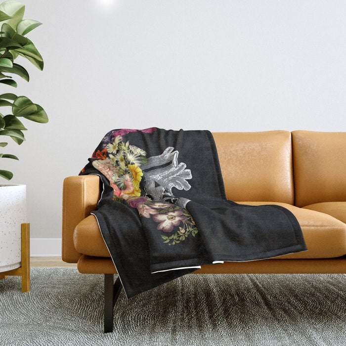 Flower Heart Spring Throw Blanket Gallery Image 1