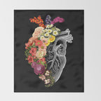 Flower Heart Spring Throw Blanket Gallery Image 2