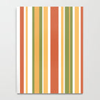 Retro Stripes - Mid Century Modern 50s 60s 70s Pattern in Green, Orange, Yellow, and White Notebook Gallery Image 4
