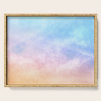 Pastel Rainbow Watercolor Clouds Serving Tray Gallery Image 1