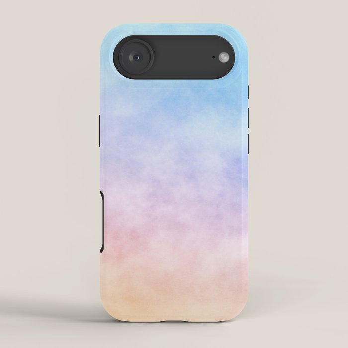 Pastel Rainbow Watercolor Clouds iPhone Case Gallery Image 2