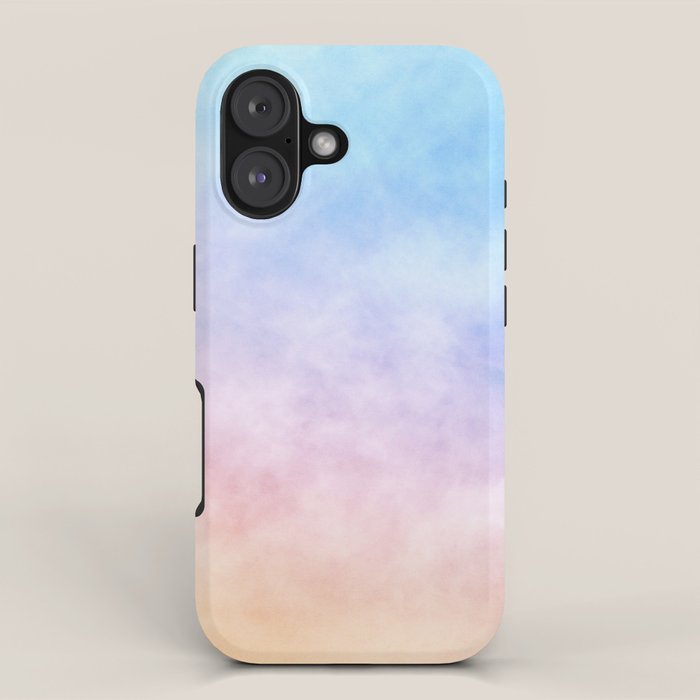 Pastel Rainbow Watercolor Clouds iPhone Case Gallery Image 1