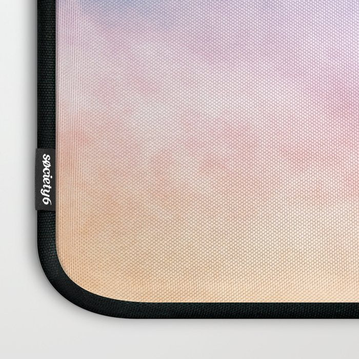 Pastel Rainbow Watercolor Clouds Laptop Sleeve Gallery Image 3