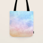 Pastel Rainbow Watercolor Clouds Tote Bag Gallery Image 1