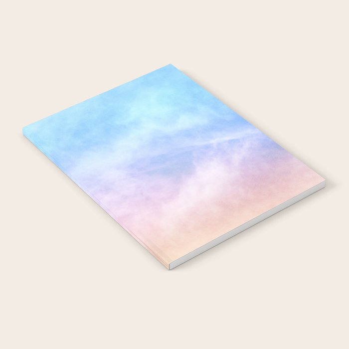 Pastel Rainbow Watercolor Clouds Notebook Gallery Image 1